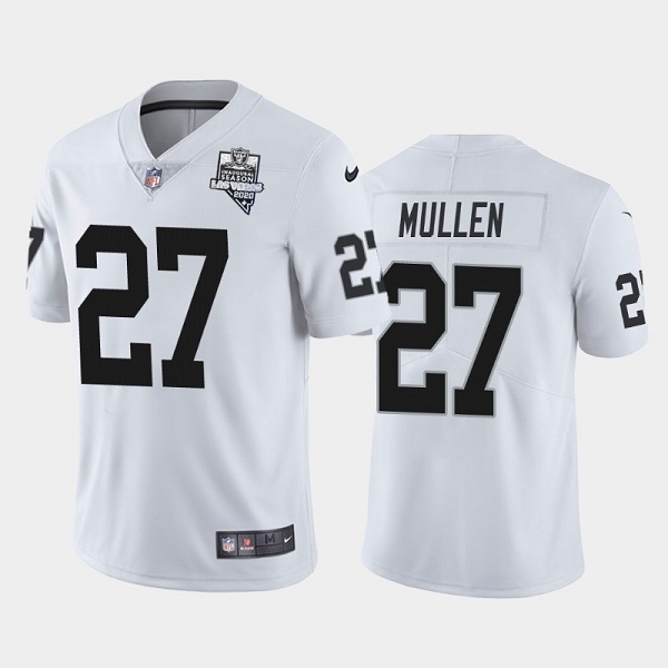 Men's Las Vegas Raiders #27 Trayvon Mullen White NFL 2020 Inaugural Season Vapor Limited Stitched Jersey